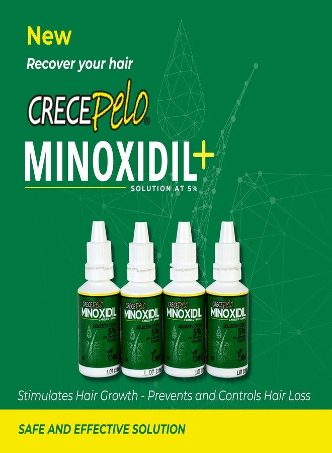 Crece Pelo Crecepelo Minoxidil Hair Growth Solution, 5% Topical Solution with Natural Extracts, 3.2 fl oz - NDC: 78192-400 - Image 4